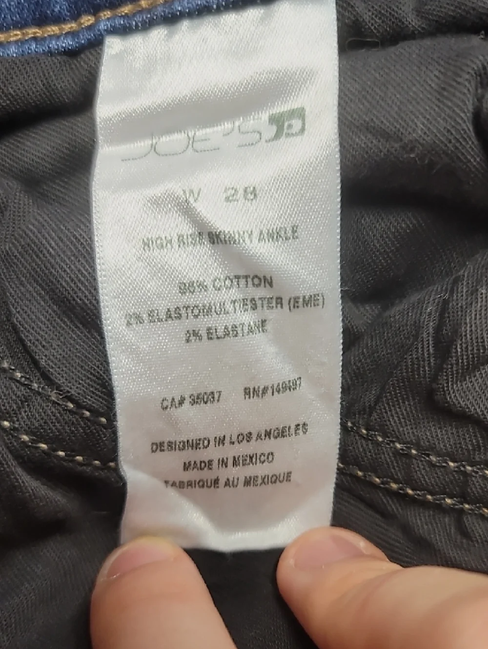 Joe's Jeans Dark Blue High-Rise Button-Fly Skinny Jeans - Picture 6 of 6